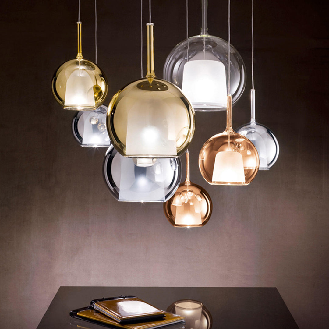 Glass Ball Pendant Light Nordic LED Glass Art Island Light