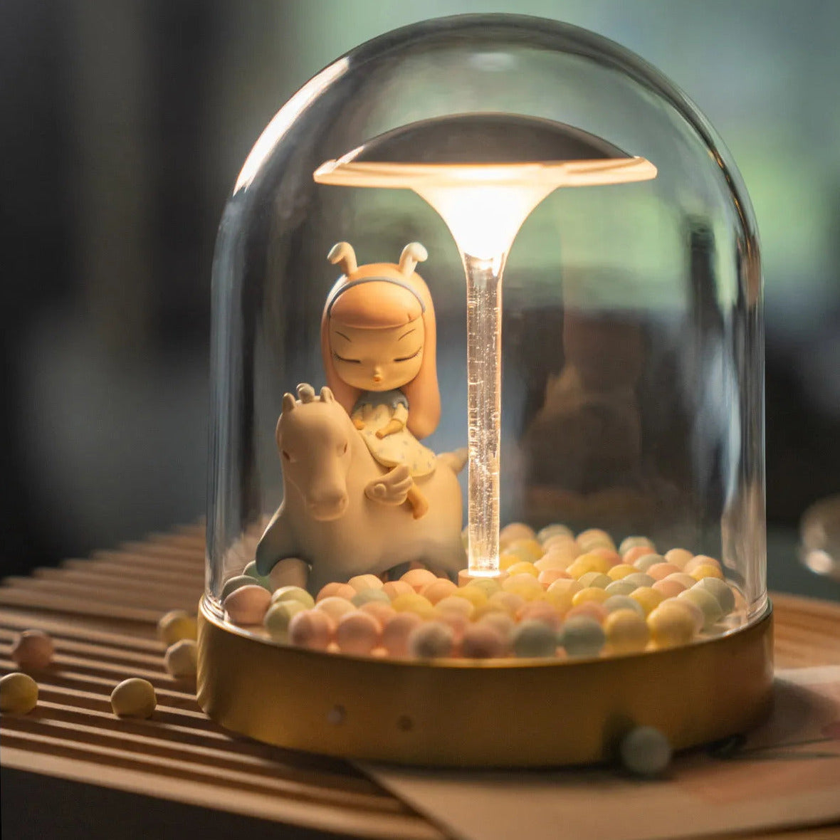 Glass Dome LED Lights Fairy Tale Decorative Table Lamp