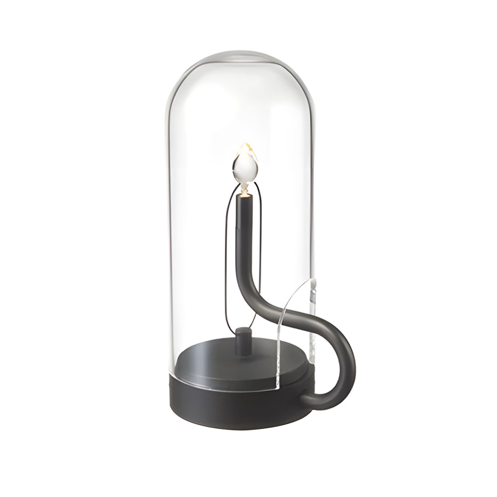 Glass Dome Table Light Atmosphere LED Candle Version Light