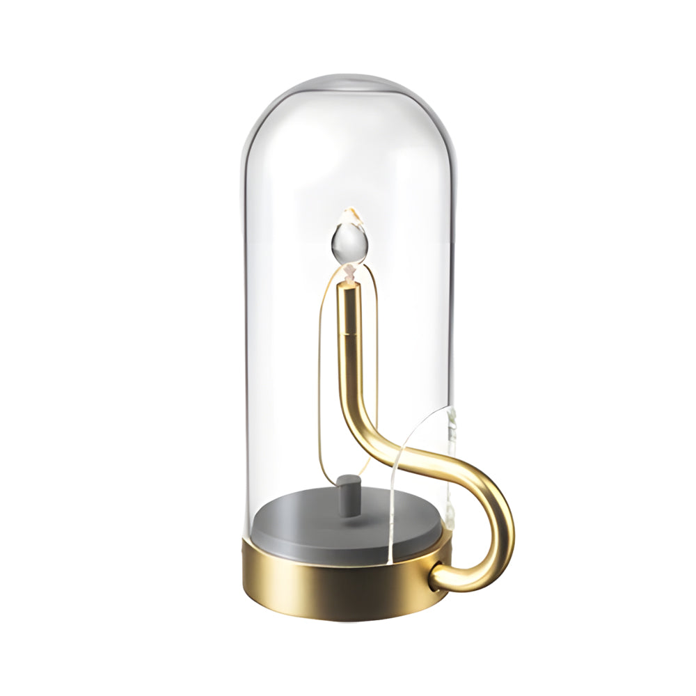 Glass Dome Table Light Atmosphere LED Candle Version Light