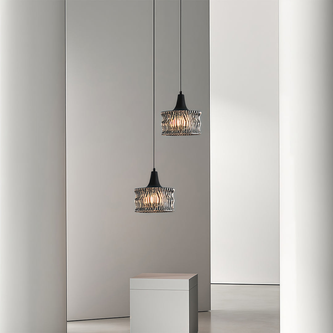 Glass Drum Pendant Light Italian Elegant Minimalist Ceiling Lights