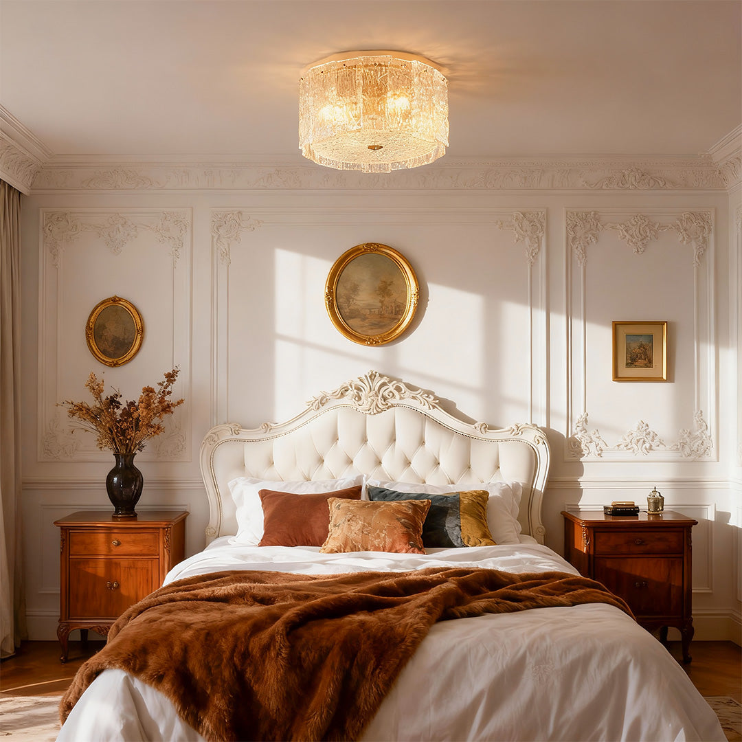Luxury Full Copper Glass Flush Mount