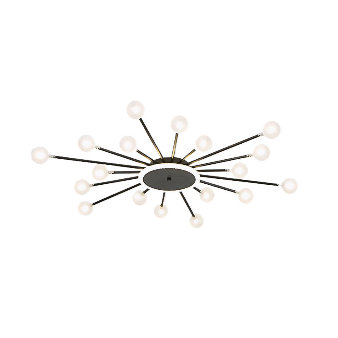Glass Flush Mount Light Minimalist Sputnik Style Luxury Ceiling Light