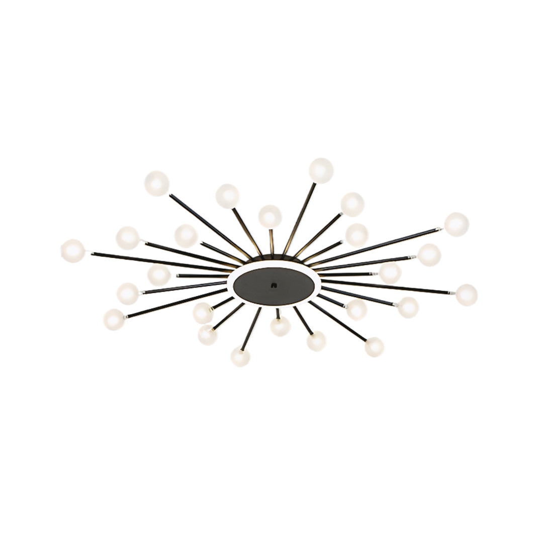 Glass Flush Mount Light Minimalist Sputnik Style Luxury Ceiling Light