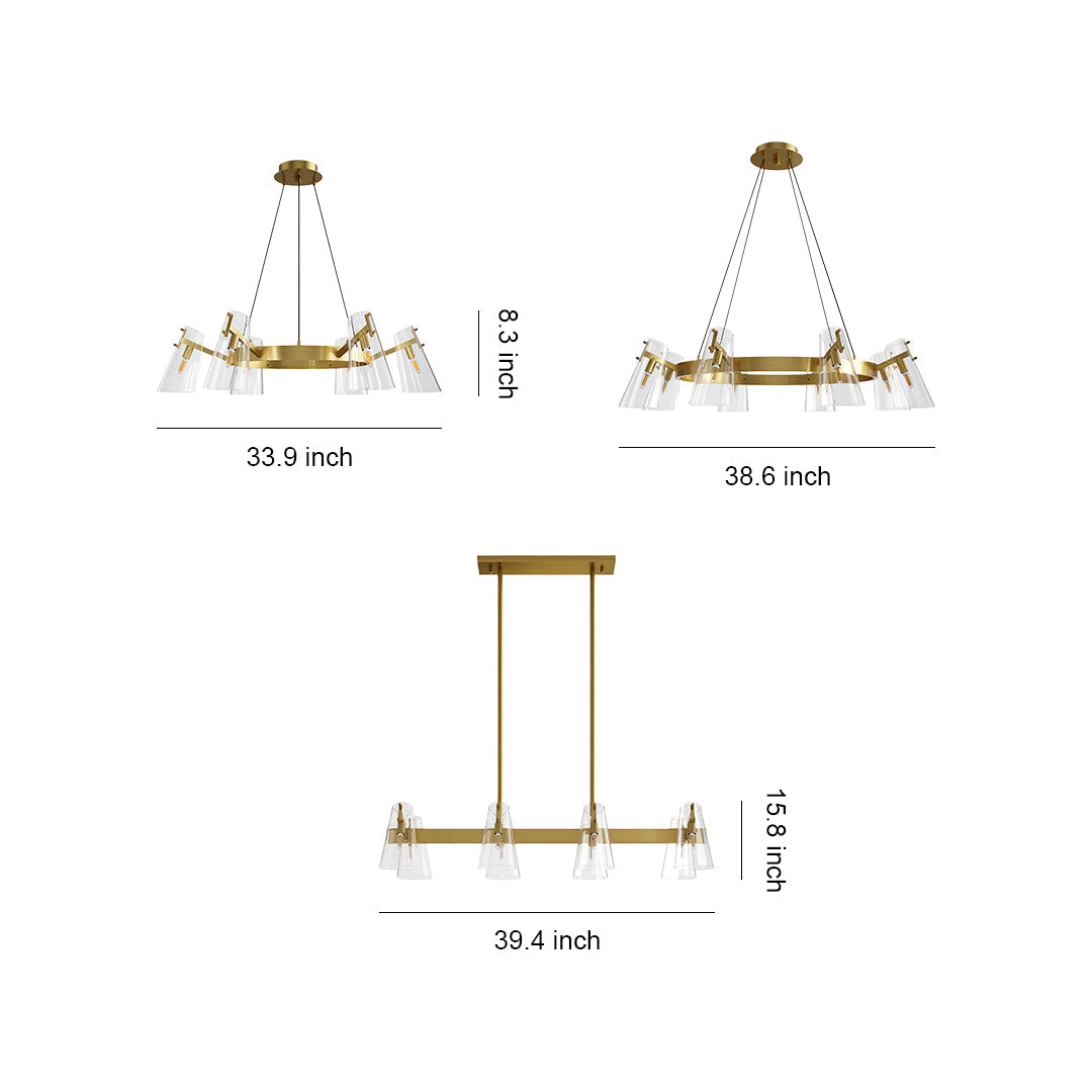 Unique Modern Chandeliers Simple Copper Ceiling Light