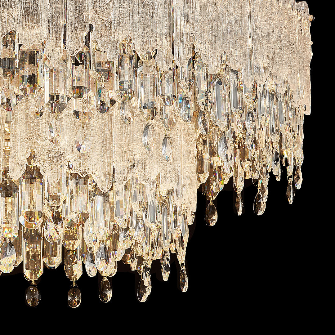Glass Fringe Chandeliers French Luxury Crystal Ceiling Light
