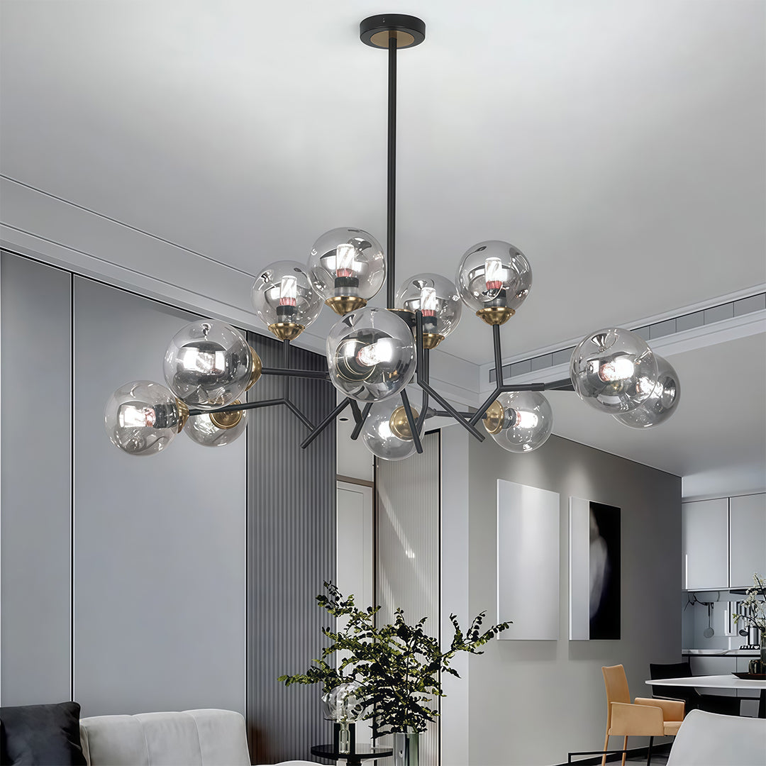 Glass Globe Chandeliers Nordic Atmospheric Luxury Retro Ceiling Light