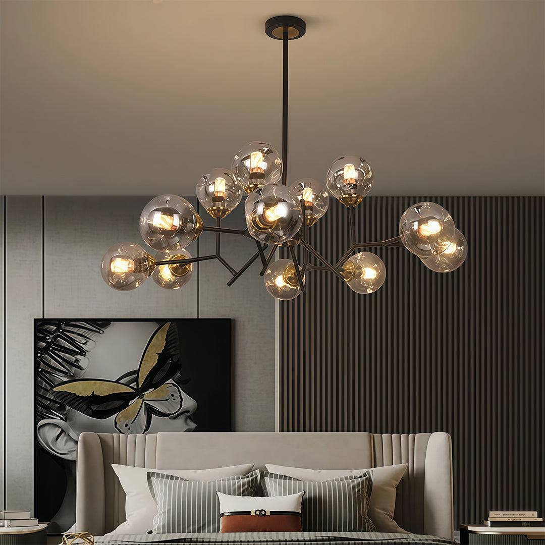 Glass Globe Chandeliers Nordic Atmospheric Luxury Retro Ceiling Light