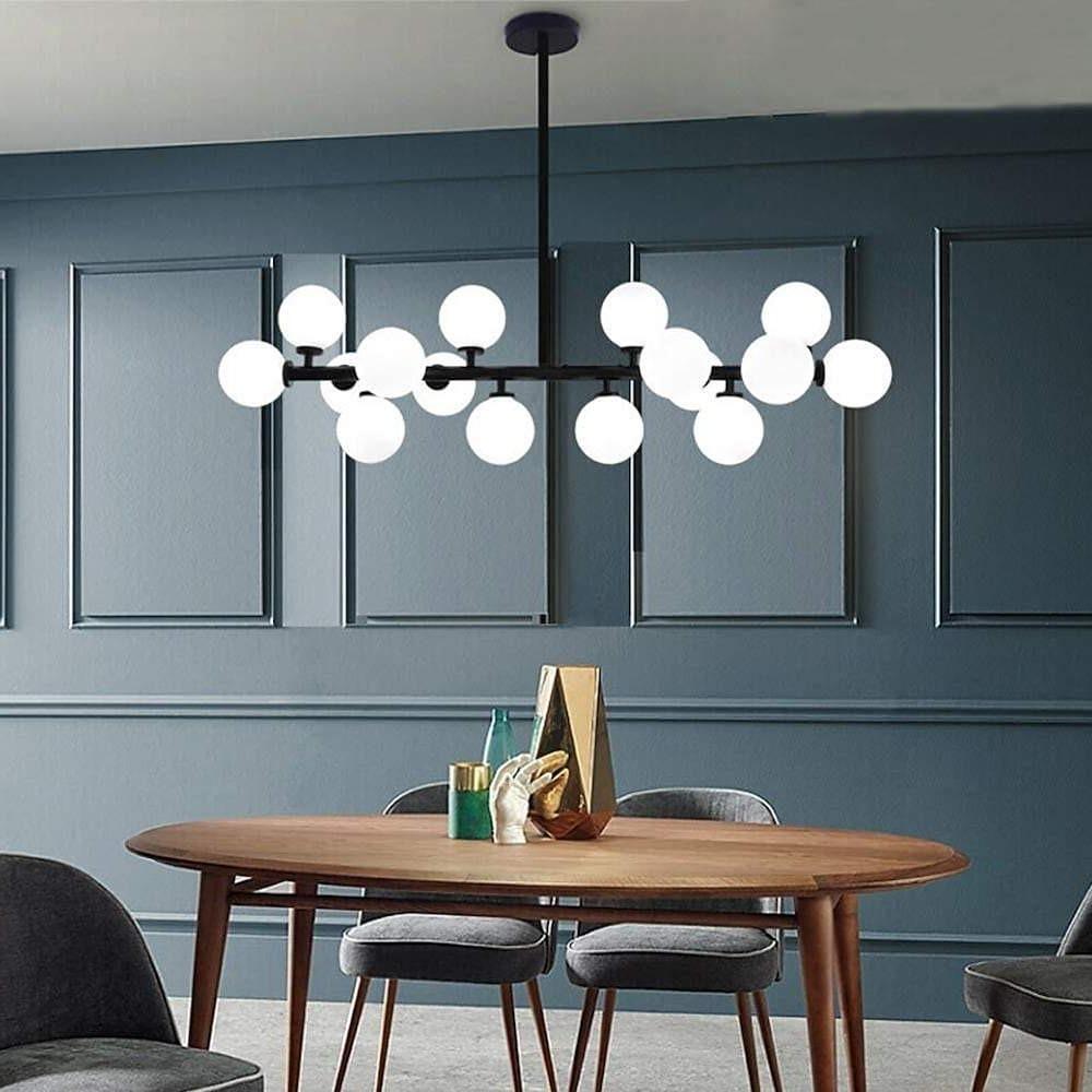 Glass Globe Linear Chandelier Linear Bubble Glass Kitchen Island Light