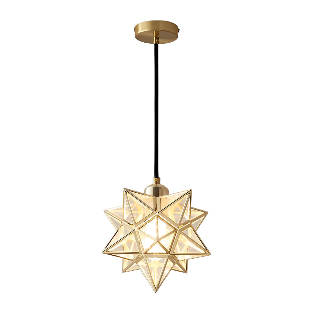 Glass Moravian Star Pendant Light Modern Ceiling Light