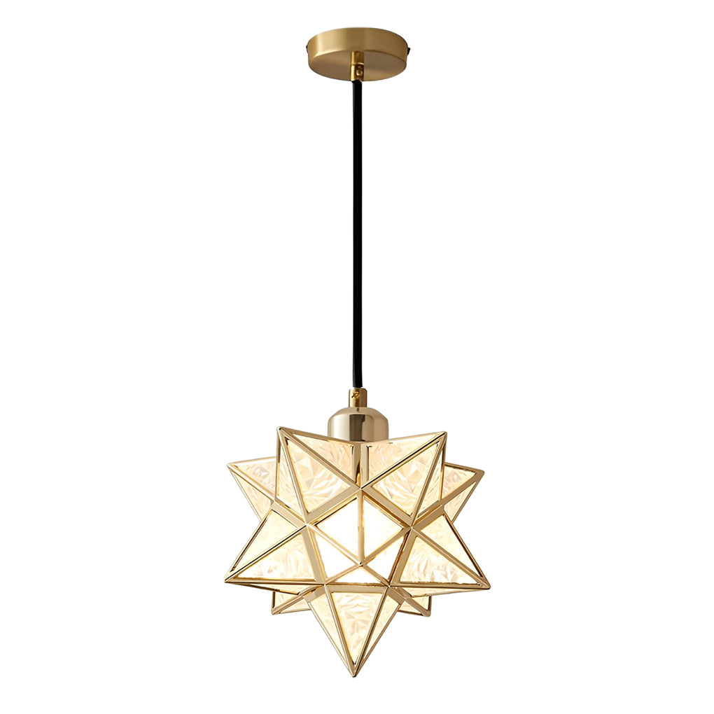 Glass Moravian Star Pendant Light Modern Ceiling Light