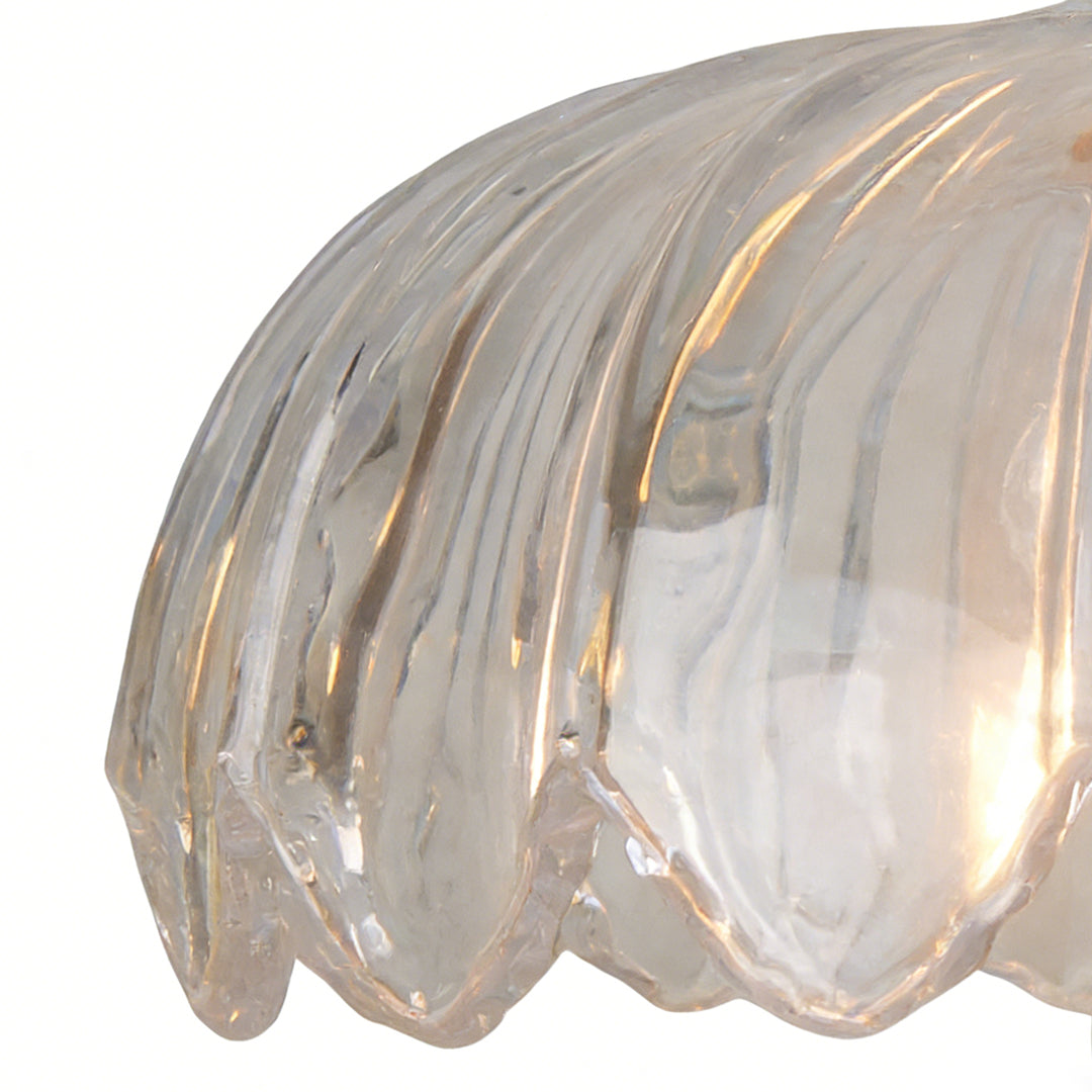 Glass Pendant Light Nordic Retro Floral Ceiling Light