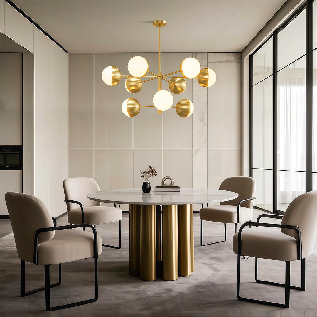 Globe Light Chandelier Modern Solid Copper Ceiling Light