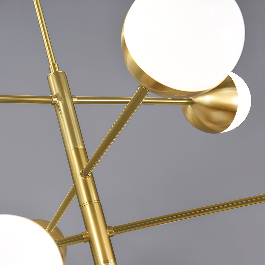 Globe Light Chandelier Modern Solid Copper Ceiling Light