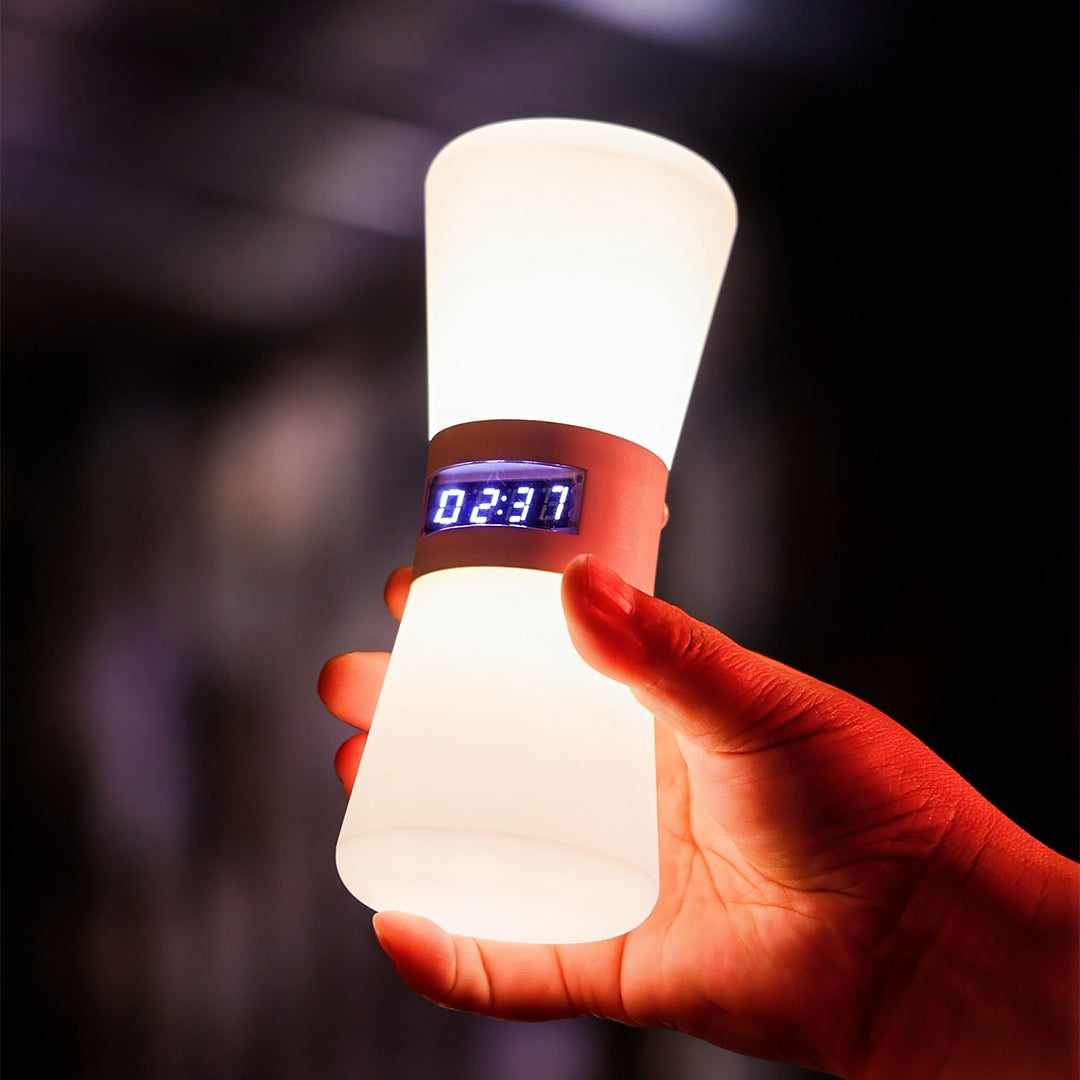 Small White Table Lamp Countdown Gravity Sensor Ambient Hourglass Lamp