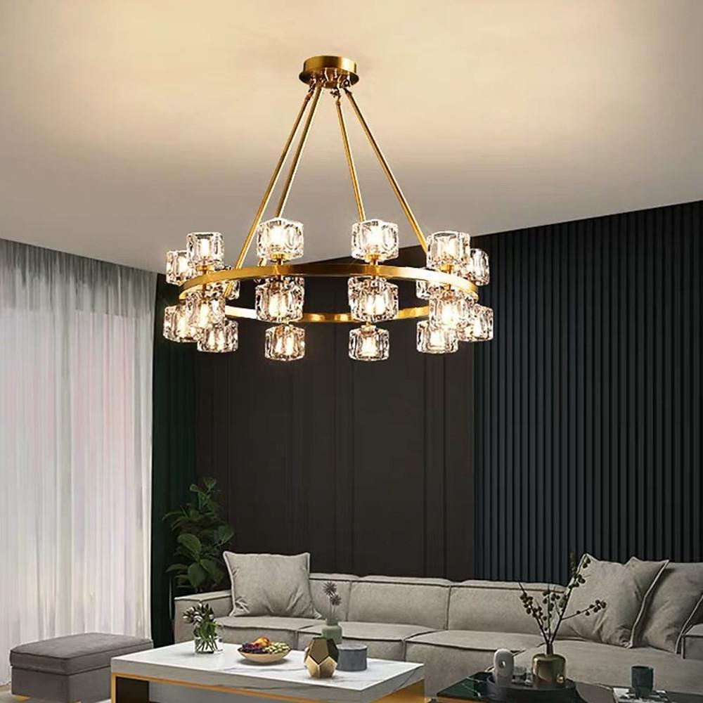 Circles Spotlights Industrial Brass Chandeliers LED Ceiling Light