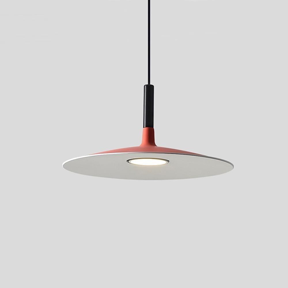 Flat Circular Design Industrial Pendant Lighting Modern Metal Ceiling Light