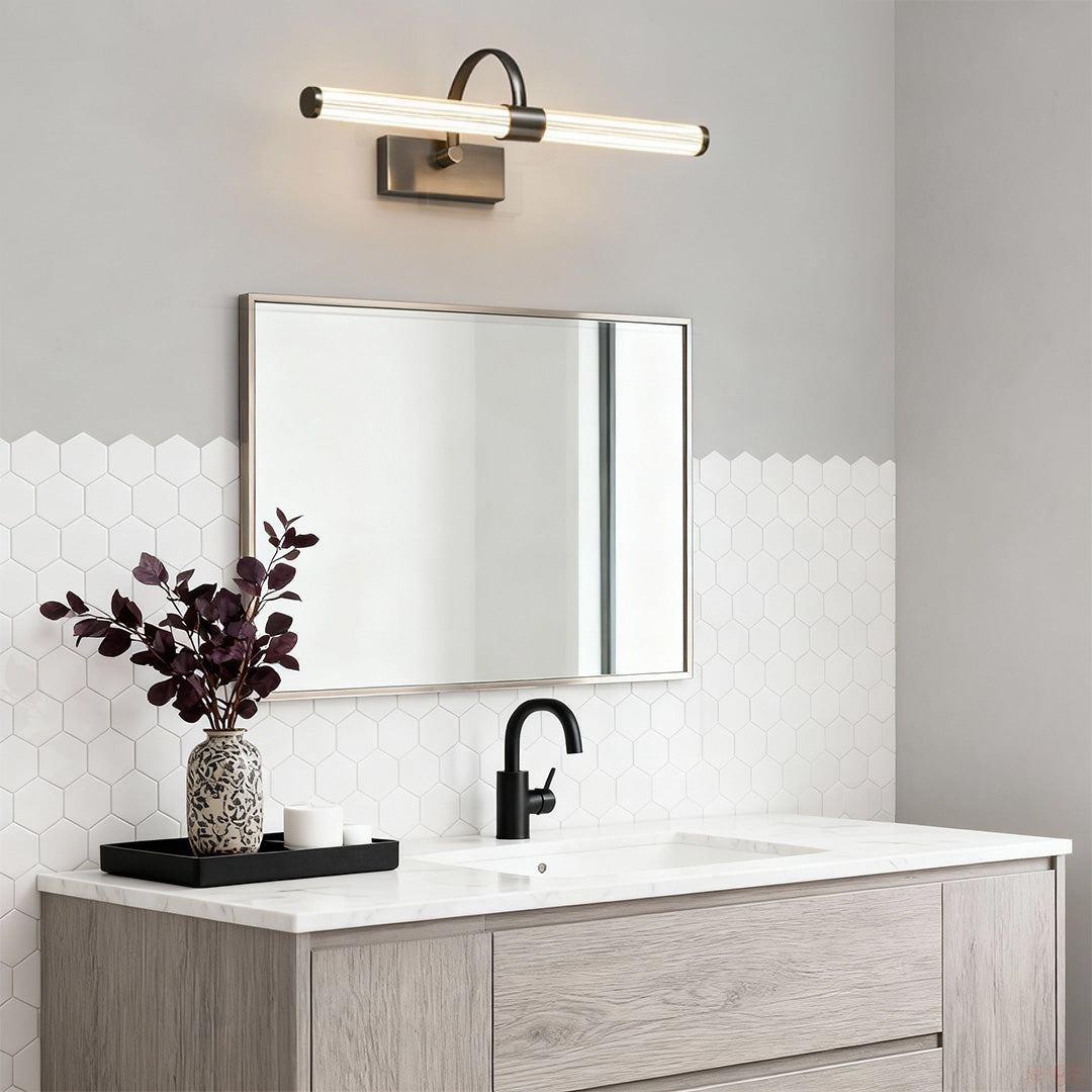 Bathroom Vanity Wall Light Nordic Full Copper Long Bar Light
