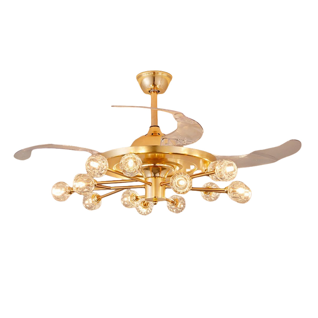 Ceiling Fan With Multiple Lights Nordic Crystal Invisible Ceiling Fan