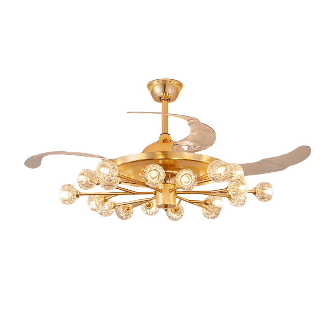 Ceiling Fan With Multiple Lights Nordic Crystal Invisible Ceiling Fan