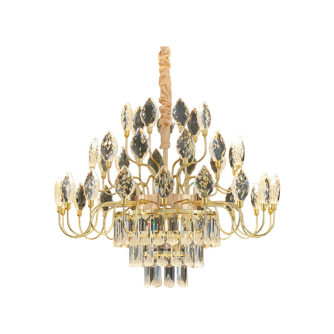 Crystal LED Chandelier French Luxury Gold Ceiling Light