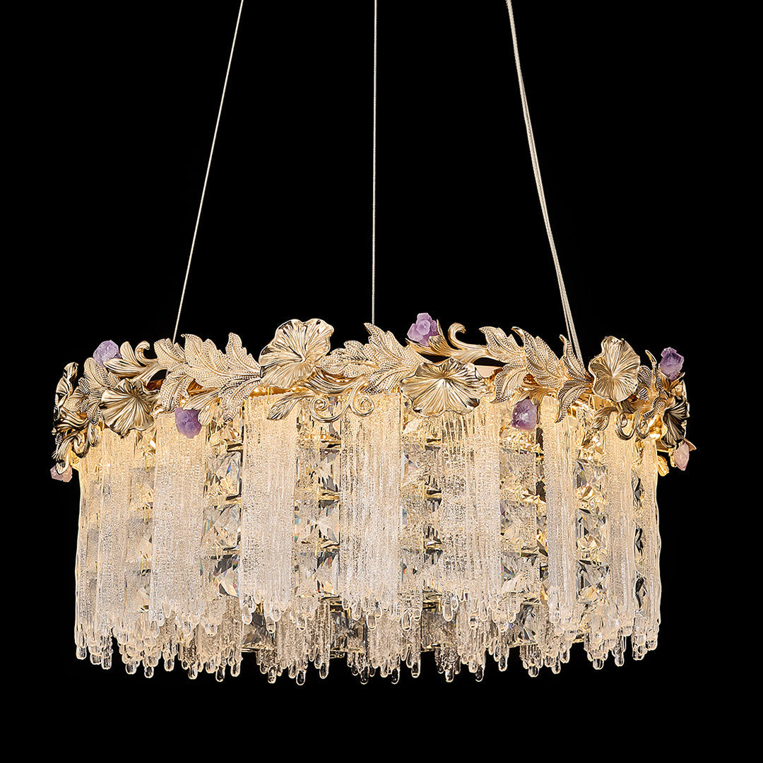 Gold Chandelier Crystal French Minimalist Ceiling Light