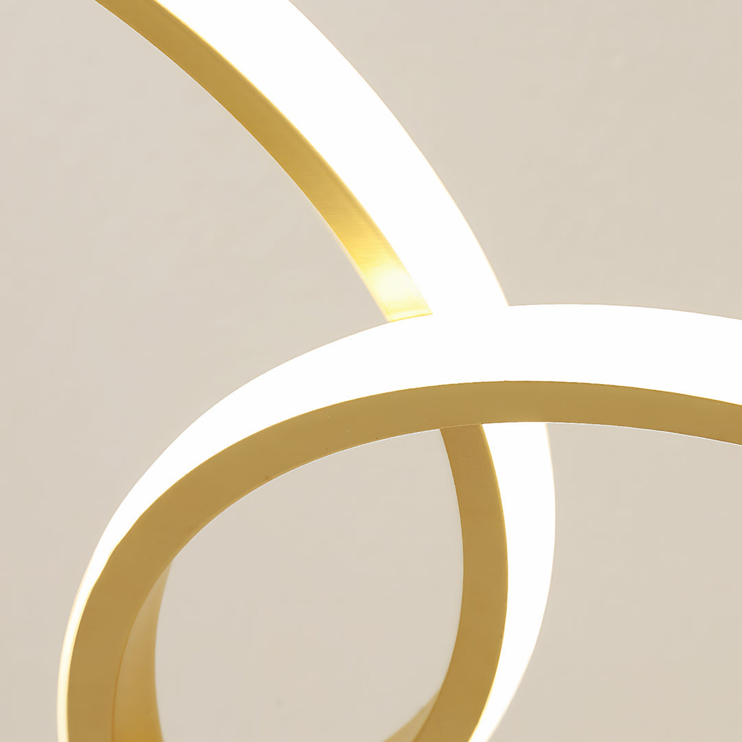 Gold Chandelier Lamp Nordic Style Aluminum Adjusted Ceiling Light