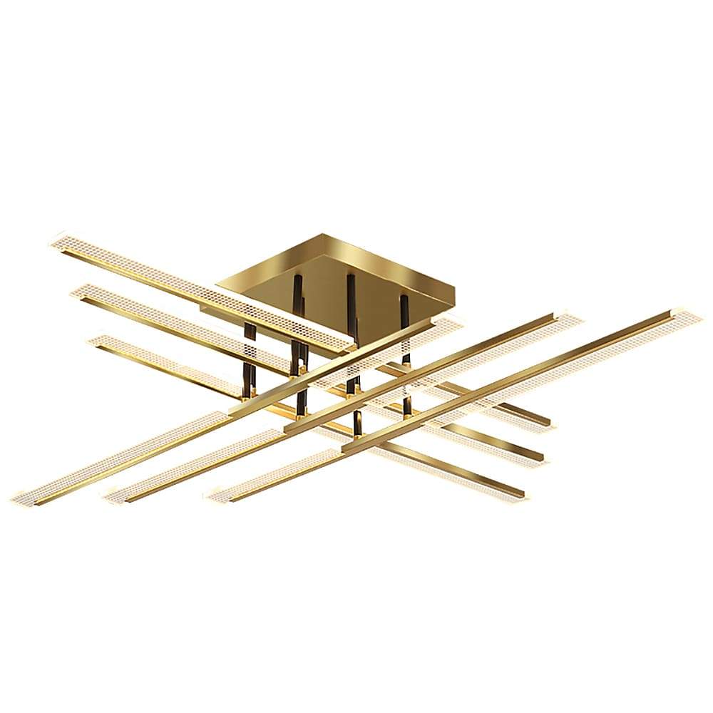 Gold Cross Ceiling Light Exquisite Metal LED Flat Light