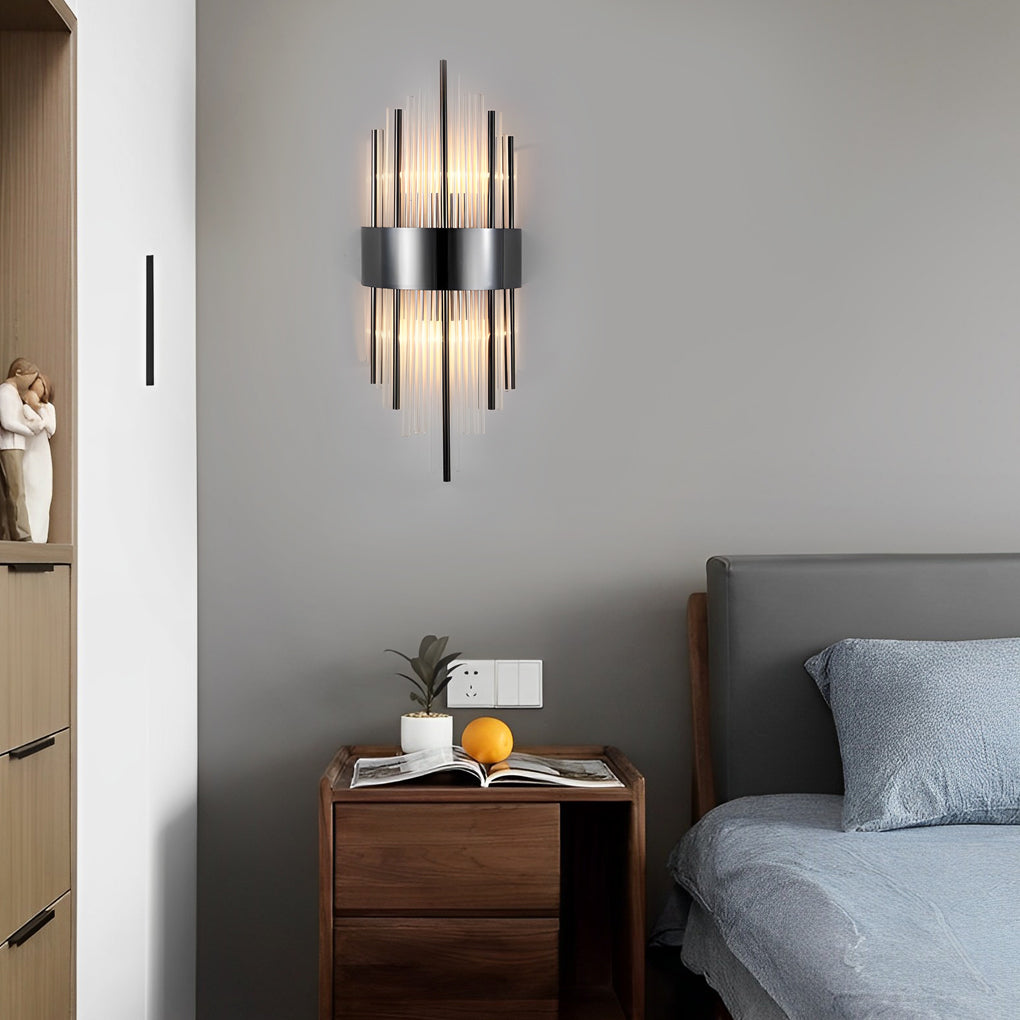 Gold and Crystal Wall Sconces Luxury LED Modern Light