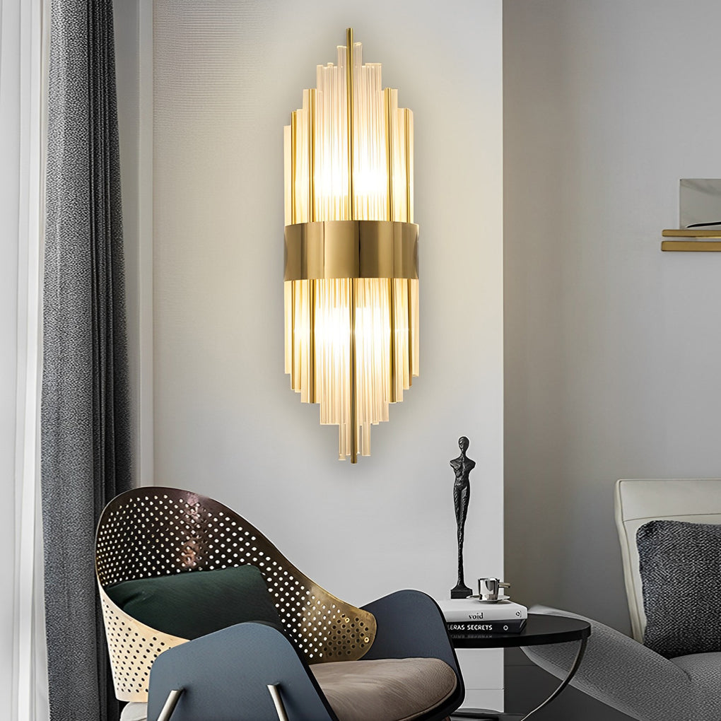 Gold and Crystal Wall Sconces Luxury LED Modern Light
