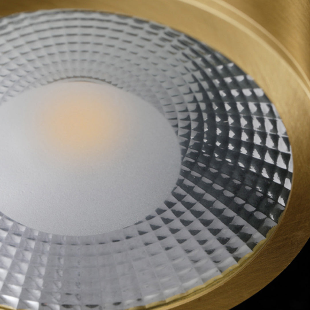 Gold Downlights Nordic Style Round LED Brass and Acrylic Light