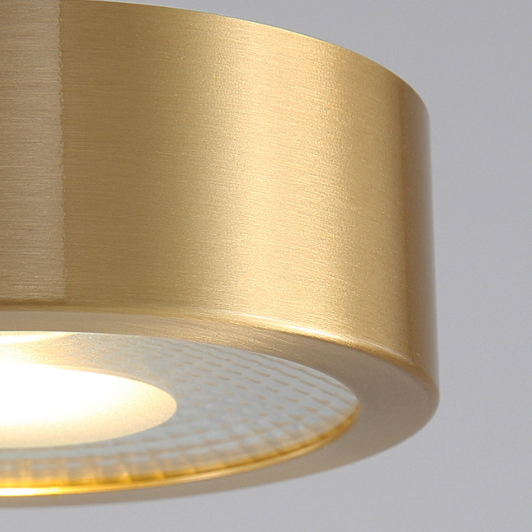 Gold Downlights Nordic Style Round LED Brass and Acrylic Light
