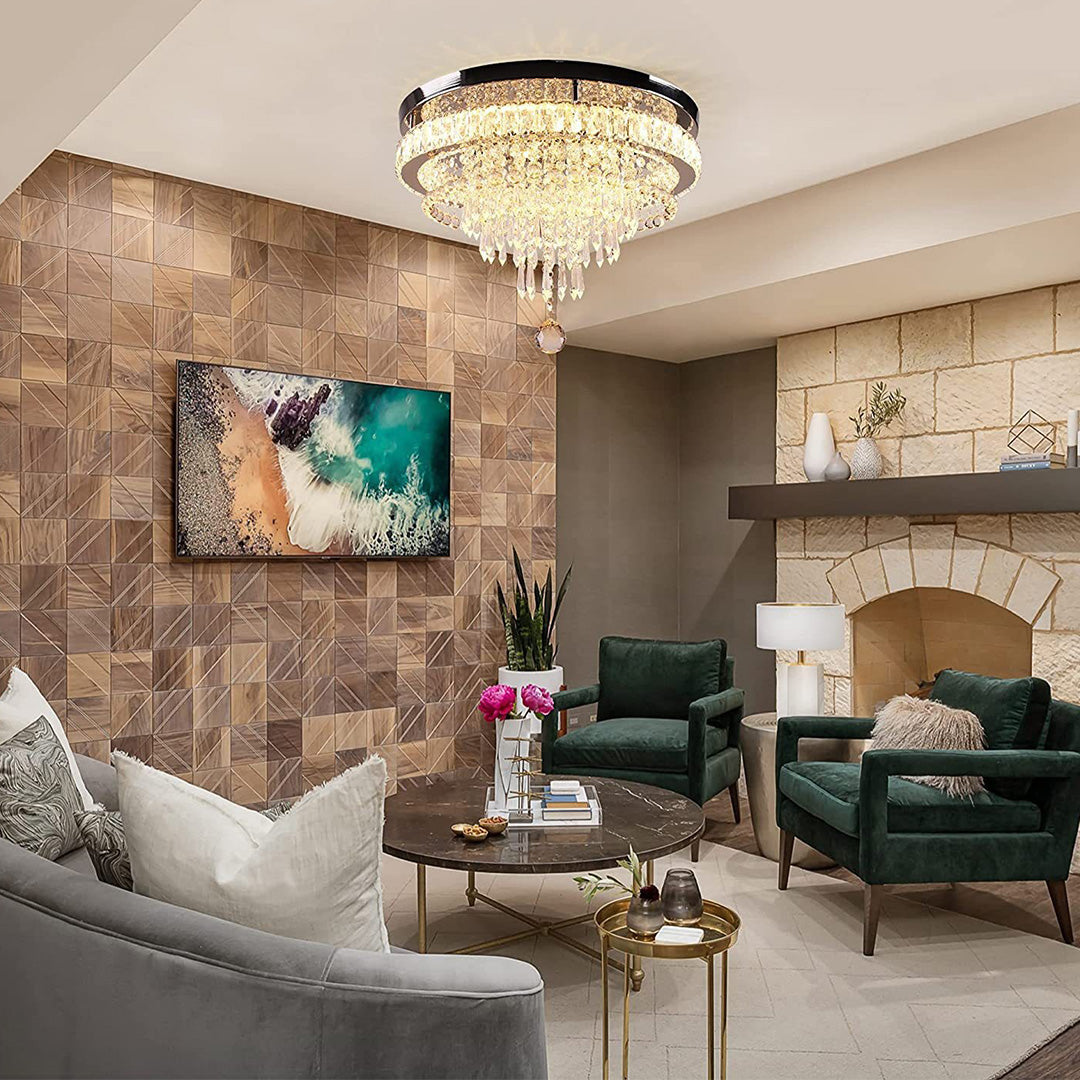 Gold Flush Mount Lights Modern Luxury Round Flush Mount Light