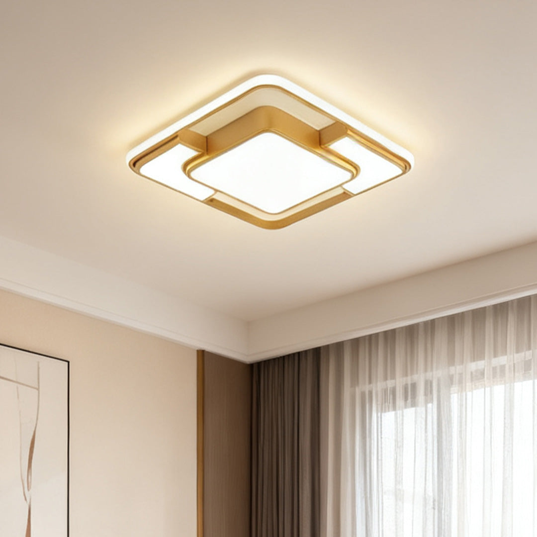 Flush Mount Square Light LED Geometric Overlapping Light