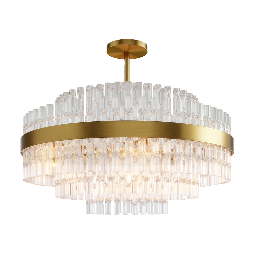 Industrial Modern Chandelier Full Copper Luxury Ceiling Light