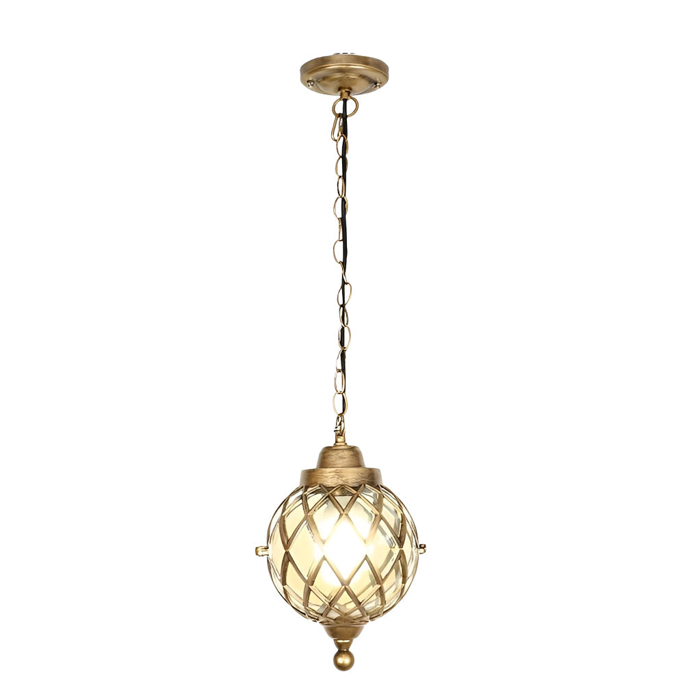 Outdoor Globe Pendant Light Aluminum Ceiling Light