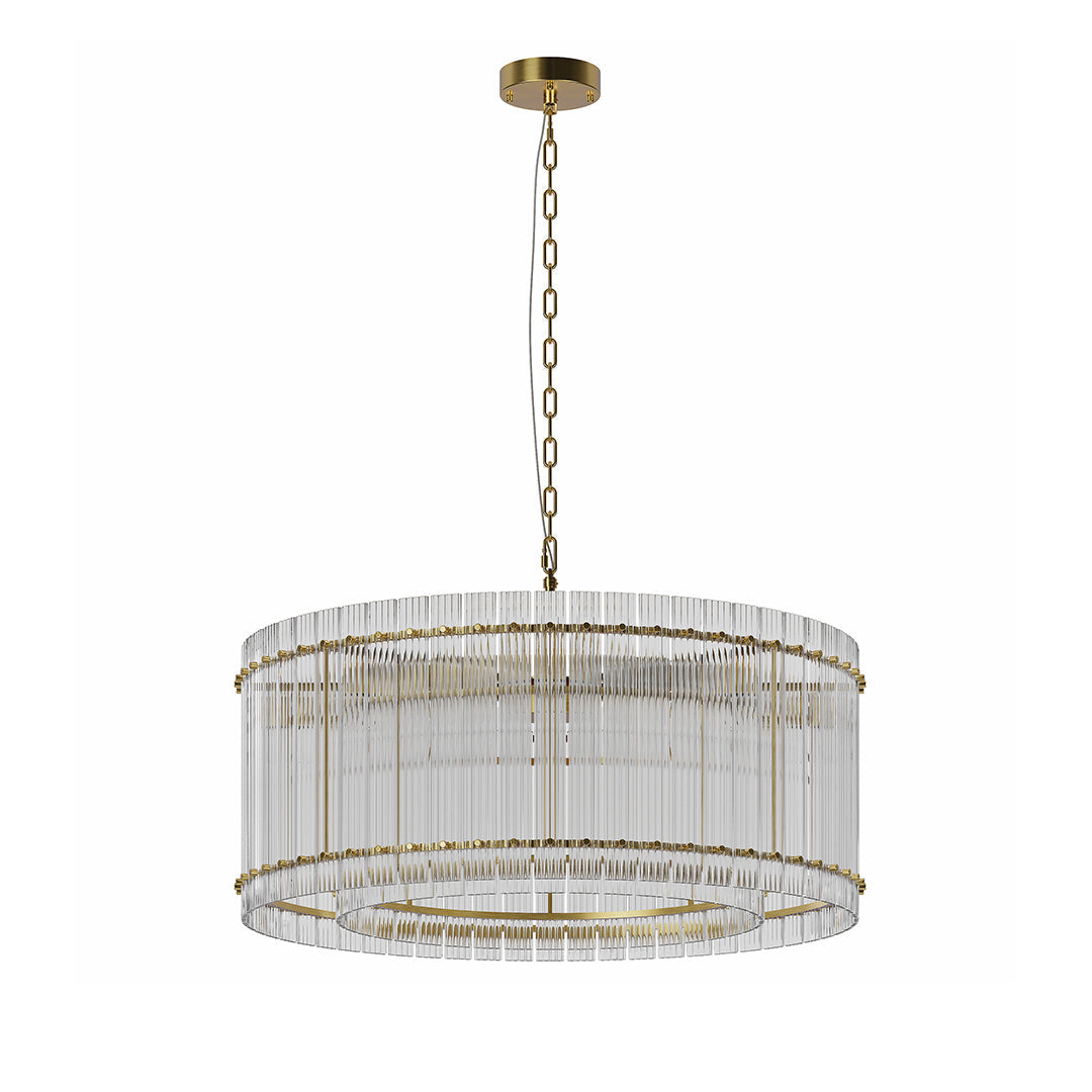 Glass Lamp Shade Chandelier Luxury Iron Ceiling Light