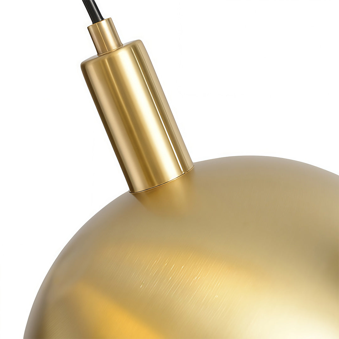 Gold Sphere Pendant Light Industrial Hemisphere Ceiling Light