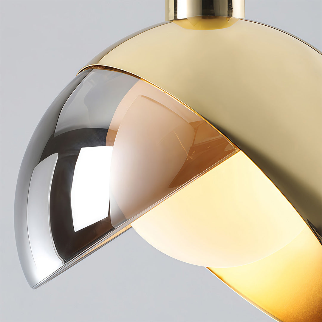 Gold Sphere Pendant Light Industrial Hemisphere Ceiling Light