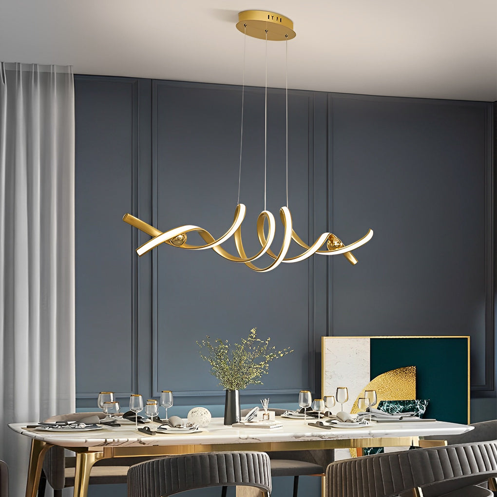 Spiral Ceiling Light Modern Creative LED Metal Chandelier