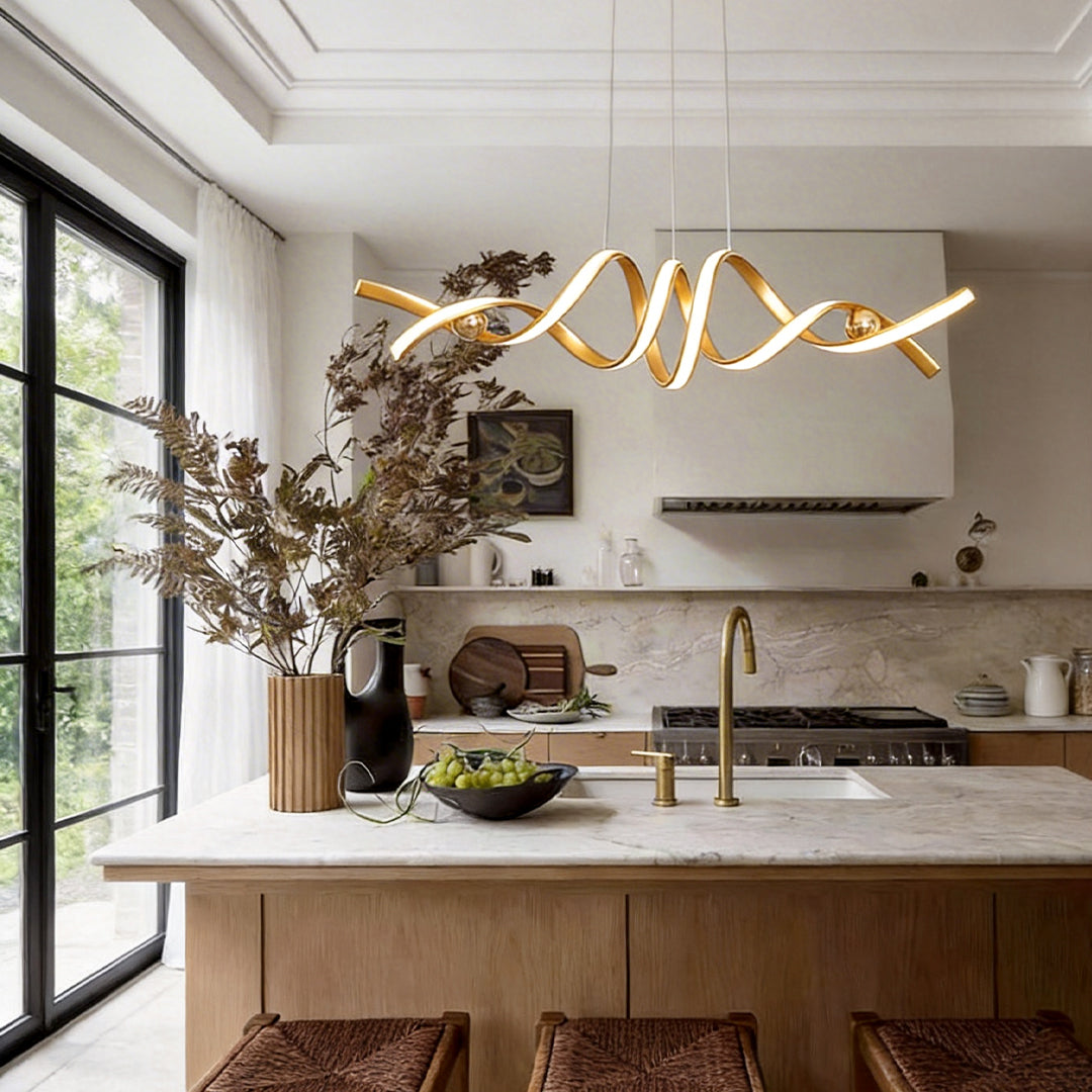 Spiral Ceiling Light Modern Creative LED Metal Chandelier