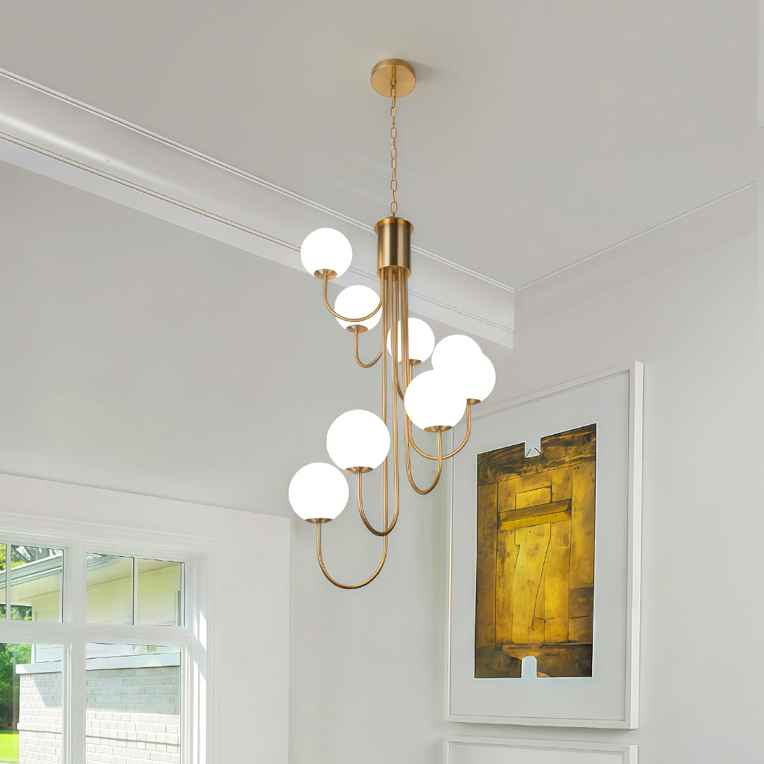 Spiral Globe Chandelier French Elegant Globe Ceiling Lights