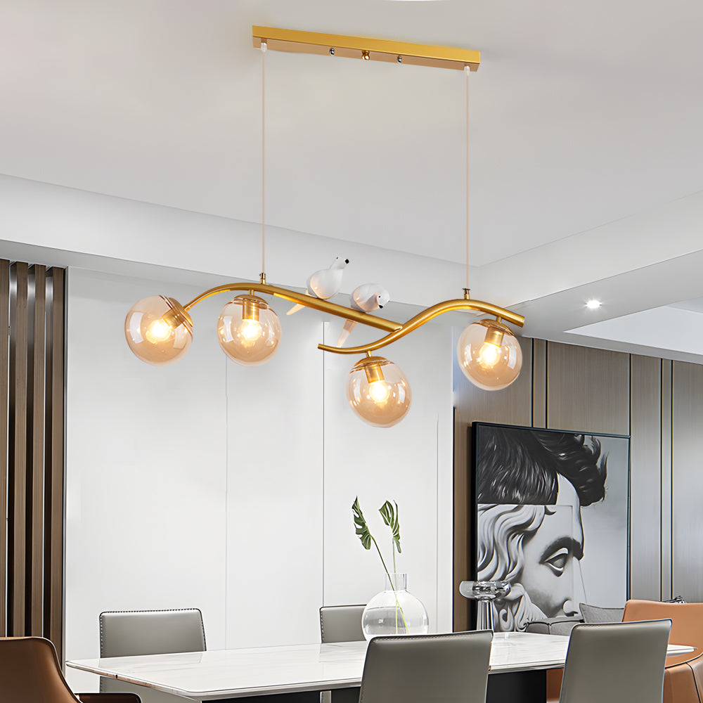 Tree Branch Pendant Light Farmhouse Bird Ceiling Light