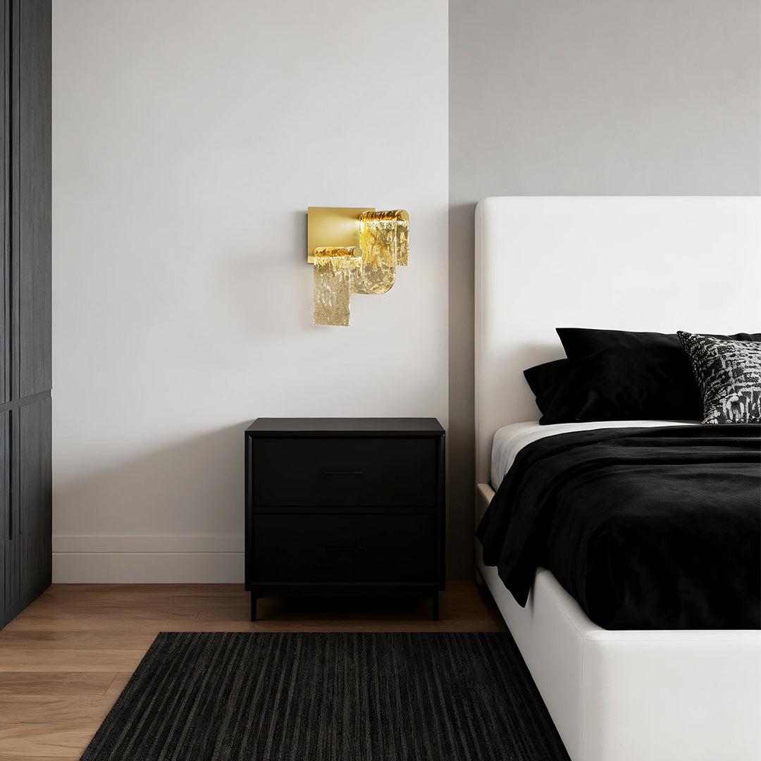 Gold Wall Lights Italian Luxury Simple Creative Metal LED Glass Lamp