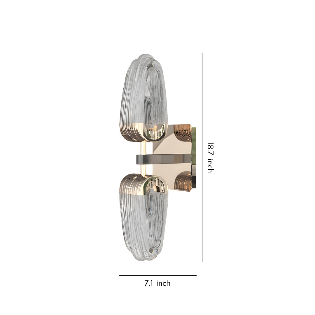 Gold Wall Light Simple LED White Acrylic Symmetry Lamp