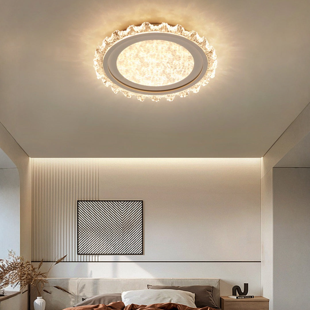 White Round LED Ceiling Light French wide-spectrum Ultra-Thin Flush Mount Light