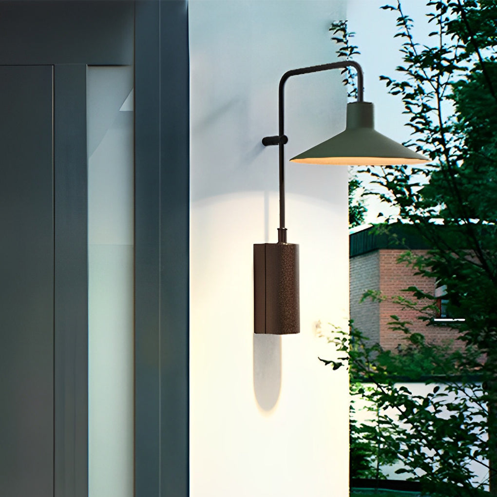 Gooseneck Wall Lamp Modern Long Arm Outdoor Metal Light