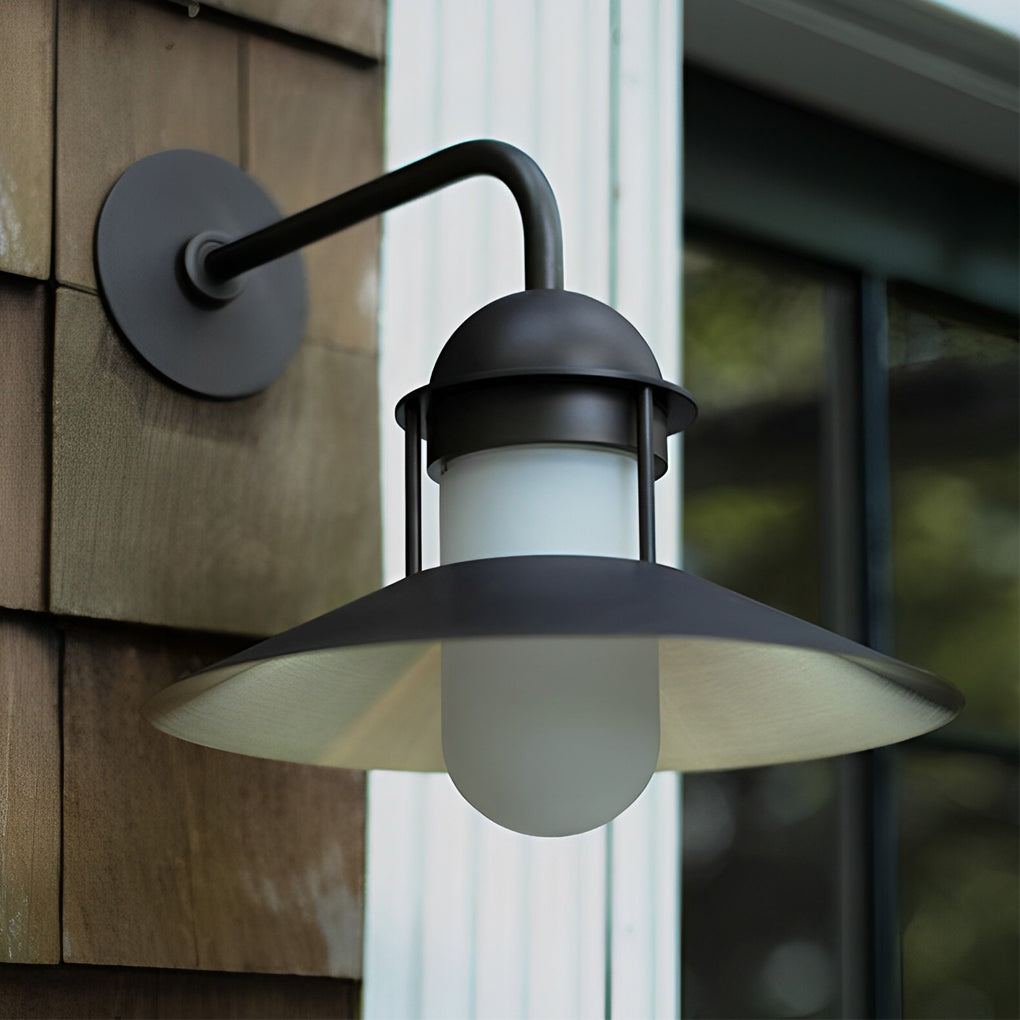 Gooseneck Wall Light Fixtures Modern Waterproof Black Outdoor Light
