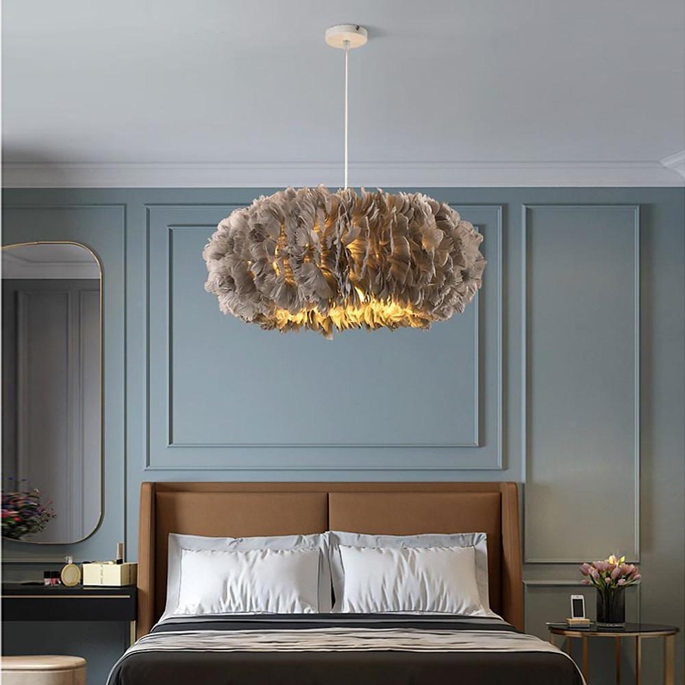 Fluffy Hanging Light Fairy Tale Theme Artistic Ceiling Light