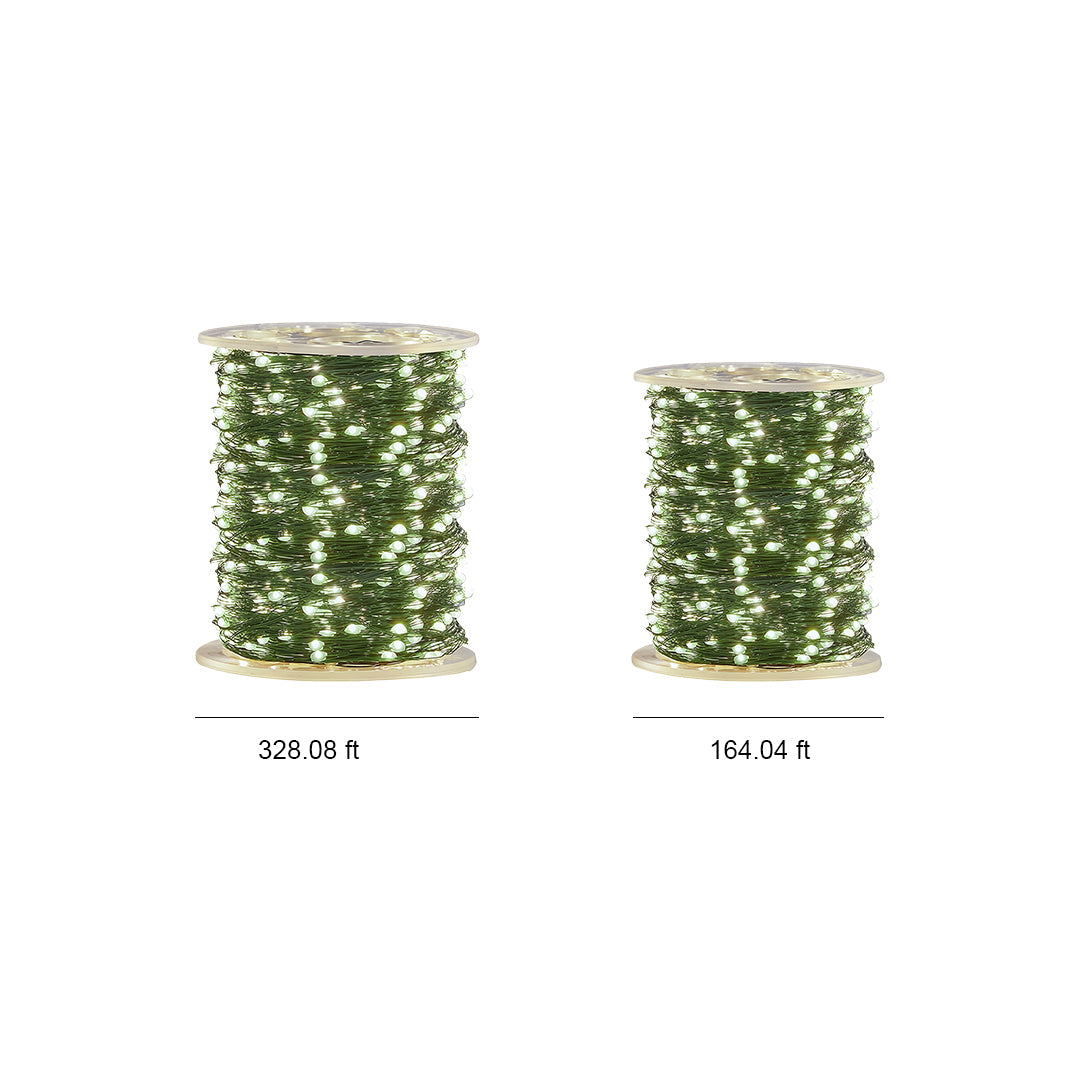 Green String Christmas Lights Copper Wire LED Lights